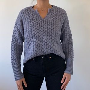 GU // purple knitted sweater